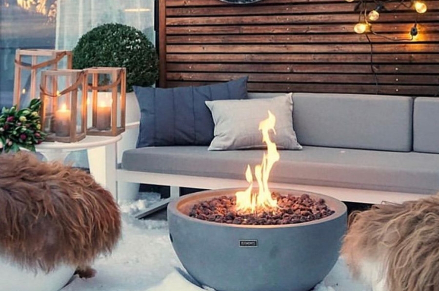 chimenea de gas al aire libre casa terraza