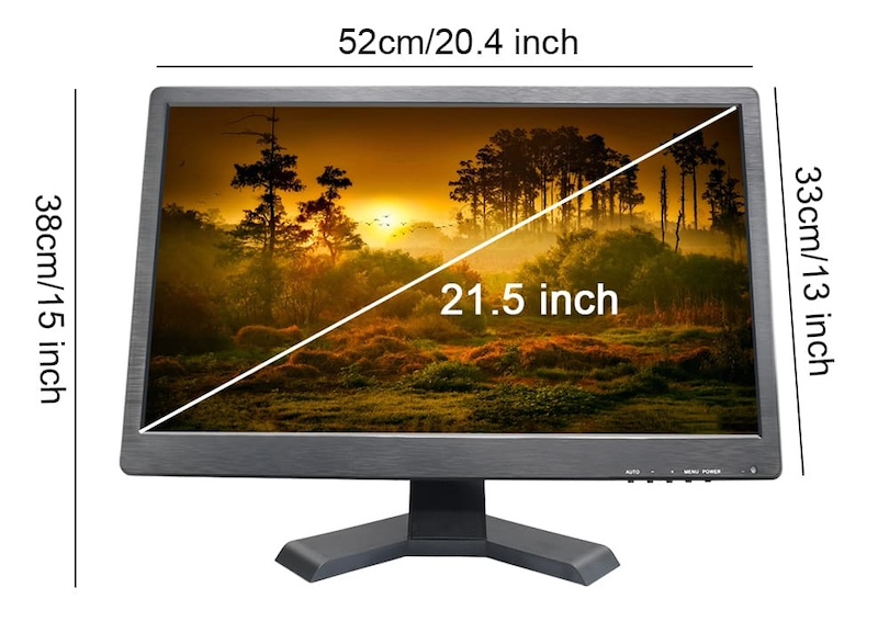 Monitor LCD LED vesa 21 pulgadas para cámaras con bnc