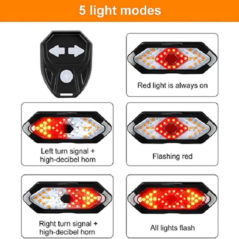 Luz intermitente de ciclismo con modo intermitente