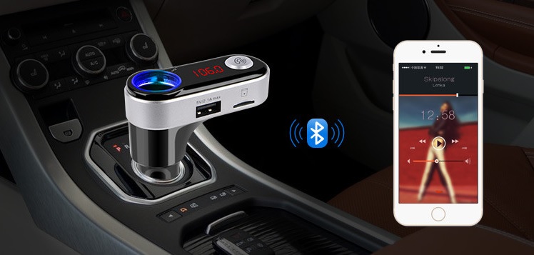 transmisor fm con bluetooth usb sd slot