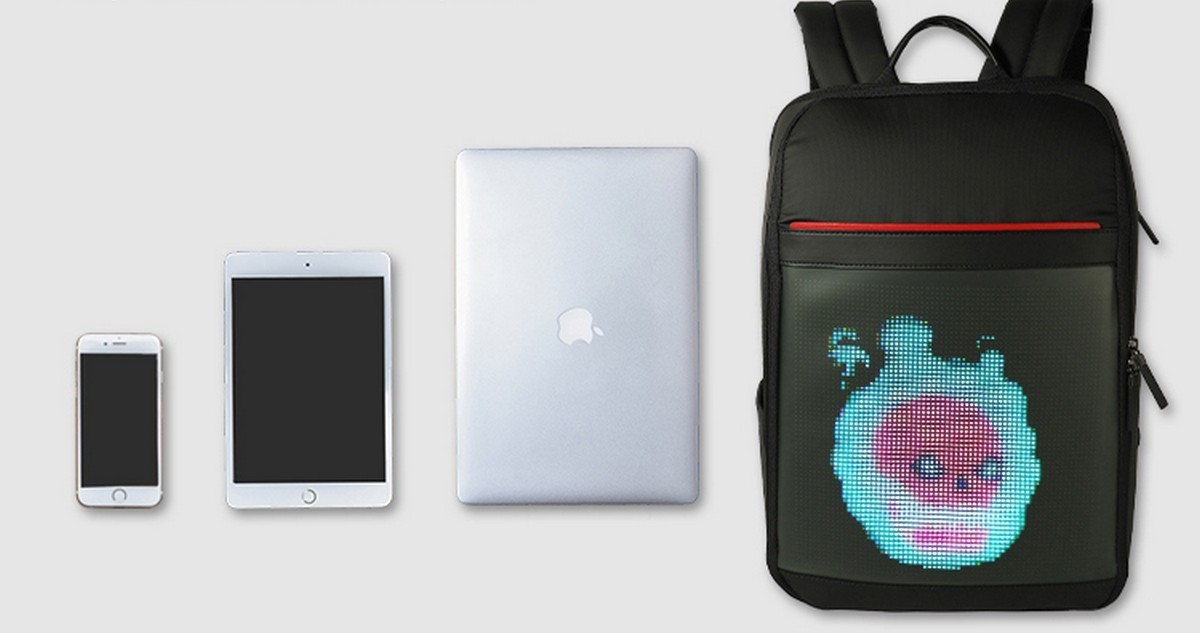 Mochila led con display programable