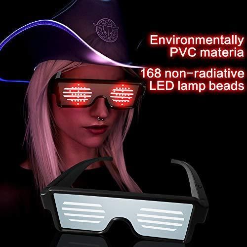 Lentes led iluminados con animaciones.